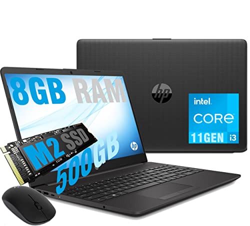 Notebook HP i3 250 G8 Grey Portatile Display Led 15.6  HD Cpu Intel core i3-1115G4 11Th Gen Fino a 4,1Ghz  Ram 8Gb DDR4  SSD M2 Nvme 500GB  Vga Intel UHD  Hdmi Lan Wifi Bt Windows 11 Pro  Mouse Wifi