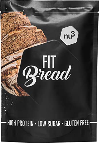 nu3 Fit Bread - farina per pane proteico 230g - Miscela da forno per un pane di semi a basso contenuto di carboidrati - senza lattosio e senza glutine - per una dieta ricca di proteine