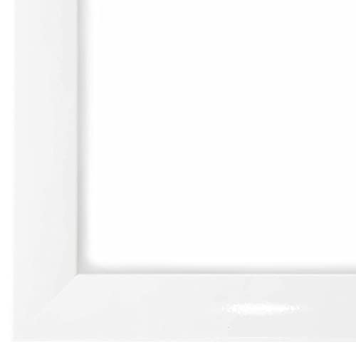 OGK - Cornice portafoto in legno, 40 x 40 cm, quadrata, in bianco lucido, per foto, poster, puzzle, galleria, cornice