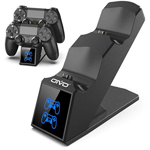 OIVO Ricarica Controller PS4, Caricatore Rapido per Joystick PS4 con Indicatore LED, Base di Ricarica Doppia per Sony Playstation 4 PS4   PS4 Slim PRO