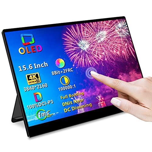 OLED Monitor Portatile, Magedok 4K 15,6 Pollici Monitor Touchscreen...
