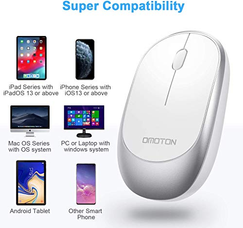 OMOTON Mouse Bluetooth Compatibile con iPad iPhone (iOS 13  o Succe...
