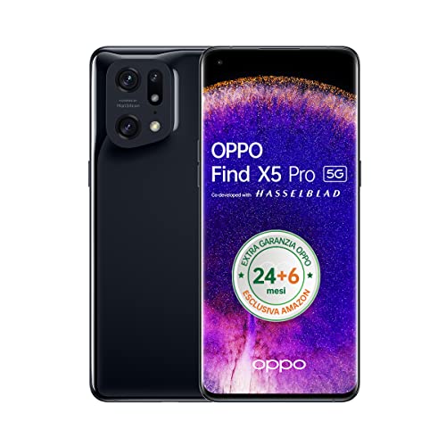 OPPO Find X5 Pro Smartphone, AI Tripla Fotocamera 50+50+13MP, Refre...
