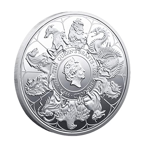 Orogoo Monete Commemorative della Regina Elisabetta II - Forniture per la Raccolta di Monete | Distintivo della Regina Elisabetta II, in Memoria della Regina d Inghilterra, antiruggine a Lunga Durata
