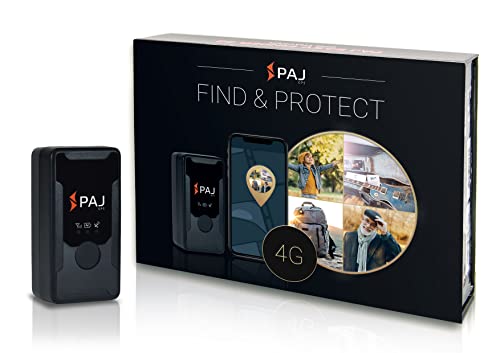 PAJ GPS Easy Finder 4G- Mini GPS Tracker per uso personale, bambini o anziani- Fino a 7 giorni di durata della batteria- Tracker GPS in tempo reale- Include pulsante SOS di emergenza
