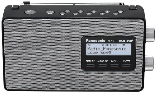 Panasonic RF-D10EG-K Radio Vintage, Ampio Schermo LCD Retroilluminato, FM, DAB DAB+, RDS, Nero