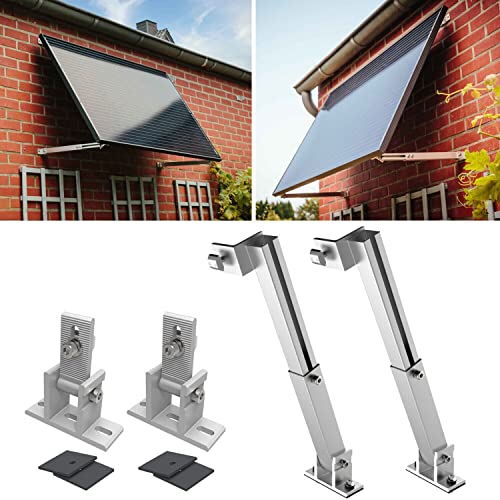 Pannello solare, supporto per tetto, montaggio su tetto inclinato, pannello solare, montaggio a 0 – 40°, regolabile individualmente, tetto piatto, fissaggio fotovoltaico, 1 paio