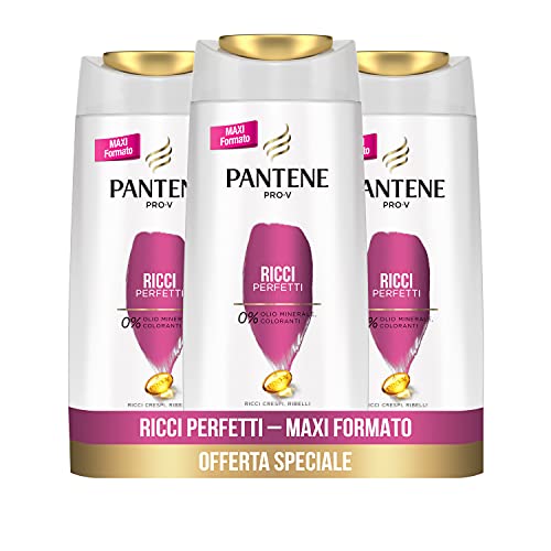 Pantene Pro-V Shampoo Capelli Ricci, per Ricci Perfetti, Luminosi e Corposi, Maxi Formato da 3 x 675 ml