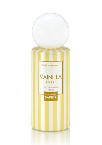 PARFUMS SAPHIR Fruits Attraction Vainilla Sweet - Eau De Parfum Con Vaporizzatore Da Donna, color Vaniglia, 100 ml