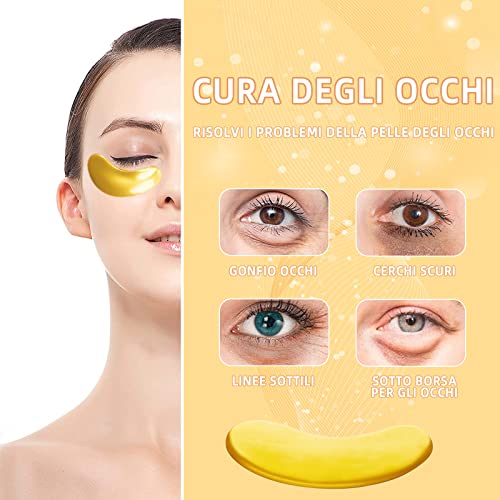 Patch Occhi,10 Paia Maschera per Gli Occhi, Collagene Patch Occhi,P...