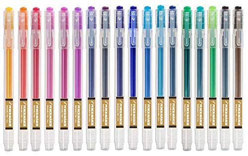 Penne Cancellabili Punta 0.7mm – Confezione Da 18 Penna Cancellabile Colori Ricaricabili, Penna Multicolore, Biro Penne Cancellabili Per Scuola Elementare - Ezigoo