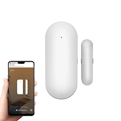 PGST kit allarme casa senza fil,Sensore per porte e finestre WiFi,rilevamento Intelligente dello stato della porta, invia avviso al telefono,funziona con Smart Life app