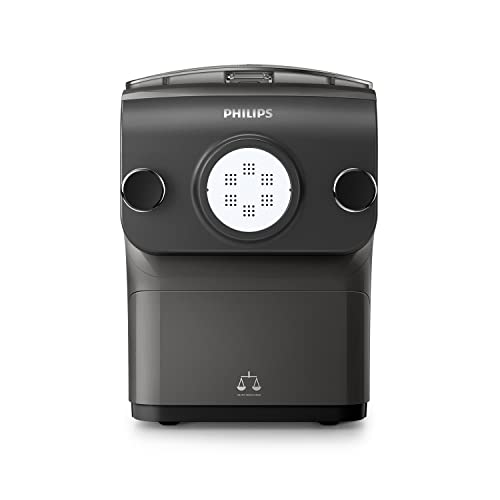 Philips HR2382 15 Macchina per la Pasta - Completamente Automatica, con Auto Pesatura, 8 Trafile, Grigio Nero