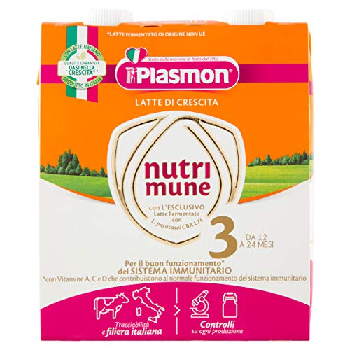 Plasmon Nutri-Mune Latte 3 Crescita Liquido 2x500ml...
