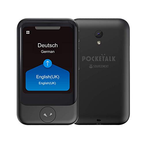 POCKETALK S  traduttore vocale e video Nero - dispositivo di traduzione bidirezionale con Sim dati globali integrata, funziona in oltre 130 paesi, supporta 82 lingue