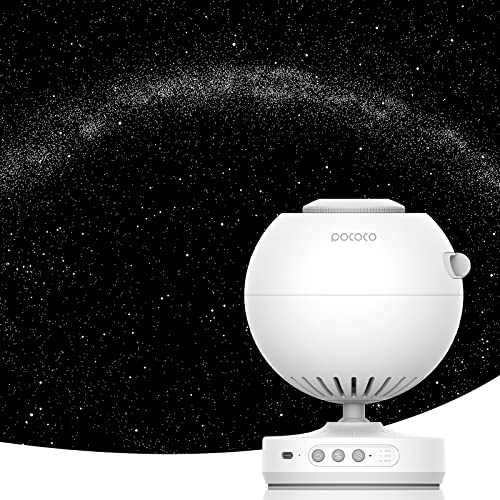 POCOCO Starry Sky Projector, Galaxy Lite Star Projector Home Planetarium Room Decoration Starry Sky Lamp Night Light Kids Baby Portable Galaxy Projector for Gift Children Party Birthday Christmas