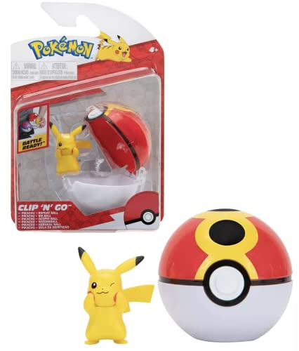 Pokemon Personaggi 5-8 cm Pikachu – Giochi Pokemon Clip N Go Nuovo 2022 – Figurine Pokemon Action Figure & Pokeball - Licenza Ufficiale Pokemon Giocattoli