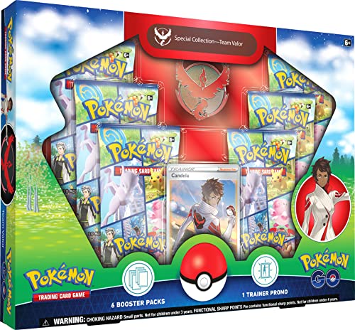 Pokémon TCG: GO Special Collection - Team Valor (1 carta promozionale Foil, 1 pin Deluxe e 6 pacchetti Booster)