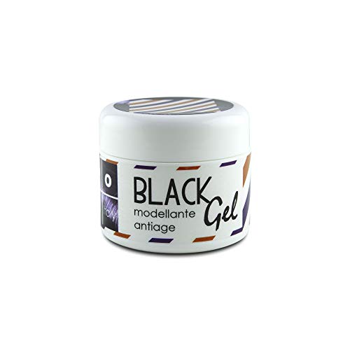 Pop Italy Black Gel - Gel fissativo nero ad effetto coprente per capelli bianchi, grigi e brizzolati - 100 ml
