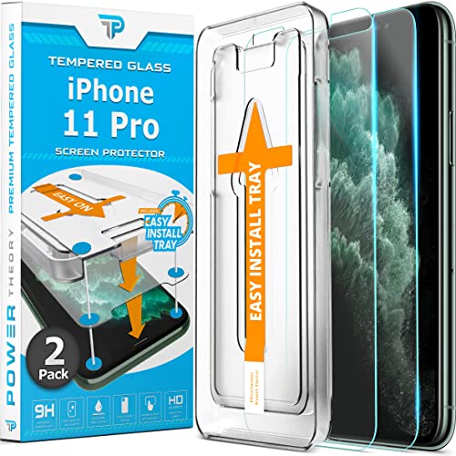 Power Theory Vetro Temperato iPhone 11 Pro [2 Pezzi] - Pellicola Protettiva Di Qualità Superiore con Kit di Facile Installazione, Vetrino per Apple iPhone11 Pro