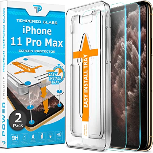 Power Theory Vetro Temperato iPhone 11 Pro Max [2 Pezzi] - Pellicola Protettiva Di Qualità Superiore con Kit di Facile Installazione, Vetrino per Apple iPhone11 Pro Max