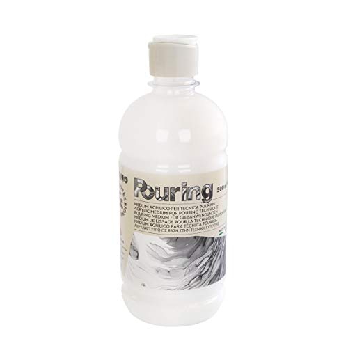 PRIMO Colore Acrilico in Bottiglia, Bianco, 500 ml (Confezione da 1), 500 unità