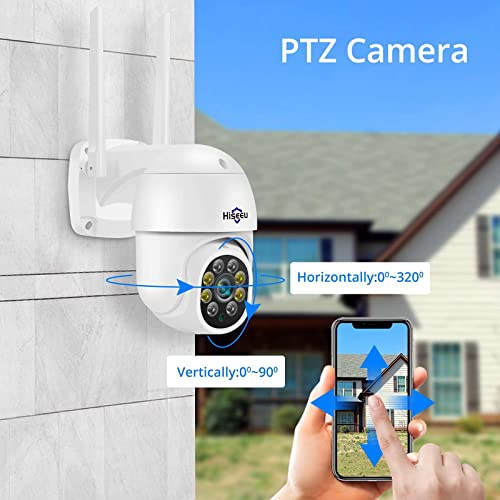 PTZ+3MPHiseeu 3MP Kit Videosorveglianza WiFi,PTZ 360° Vision...