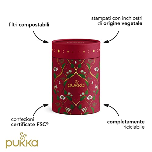 Pukka Herbs Festive Collection, Confezione Regalo Natalizia, Bustin...