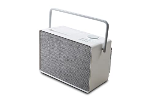 Pure Evoke Play sistema musicale versatile per interni ed esterni (radio DAB+ FM, internet radio, podcast, Spotify Connect, Bluetooth in un ricco suono stereo da 40W), Cotton White