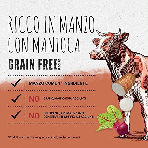Purina Beyond Grain Free Crocchette Cani Manzo e Manioca, 6 Confezi...