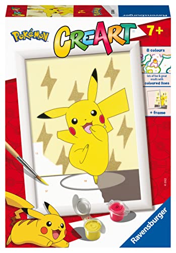 Ravensburger - CreArt Serie E: Pokémon, Pikachu, Kit per Dipingere...