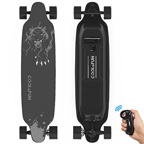 RCB Skateboard Elettrico con 4 Ruote Skateboard con Telecomando Motore Potente Longboard, Regali per adolescenti e adulti