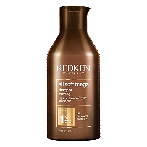 Redken | Shampoo professionale All Soft Mega, Azione ultra idratante per capelli molto secchi e fragili, 300 ml