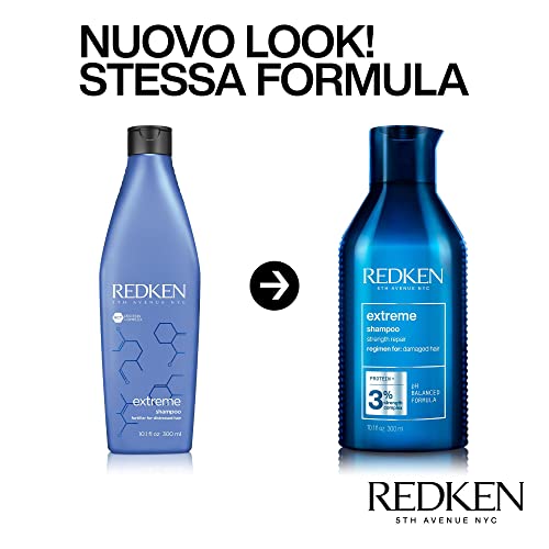 Redken | Shampoo professionale Extreme, Trattamento fortificante pe...