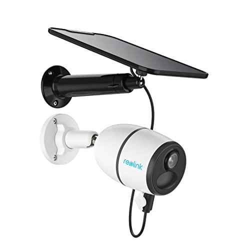 Reolink 4MP Telecamera Sim 4G da Esterno Batteria Solare, Videocamera Sorveglianza Senza Fili, 2K Visione Notturna, Rilevamento Smart, Audio a 2 Vie, Funziona con Alexa Cloud, Go Plus+Pannello Solare