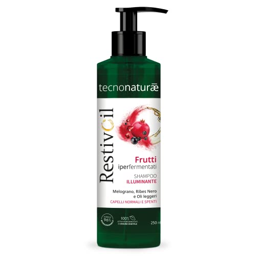 RestivOil Tecnonaturae Shampoo Illuminante Capelli Normali Frutti Iperfermentati Oli Leggeri Biodegradabile 250ml