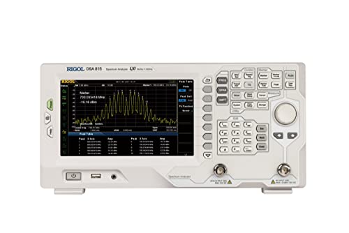 RIGOL DSA815-TG, Analizzatore di spettro, 9kHz-1.5GHz, DANL: -135 dBm, Rumore di fase: -80 dBc Hz@10 kHz offset, RBW 10Hz, Generatore di tracciamento 1.5 GHz, 3 anni di garanzia