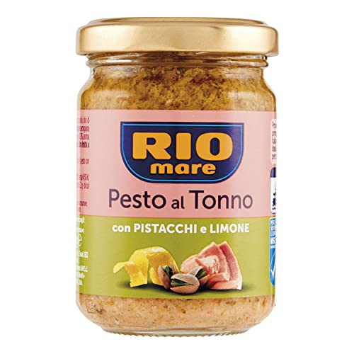 Rio Mare - Pesto al Tonno con Pistacchi e Limone, Certificato MSC, senza Conservanti, 1 Vasetto da 130 gr