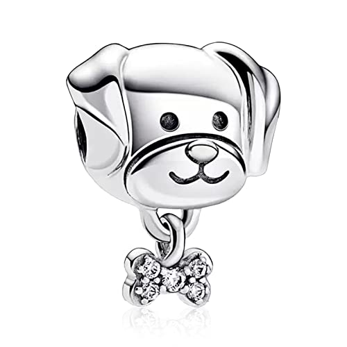 RMMY Charm Pet Dog & Bone Charm 925 Sterling Silver Pendant Dangle ...