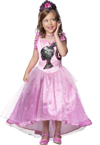 Rubie s 701342M - Costume da principessa Barbie, per ragazze, colore rosa, taglia M, 5-6 anni