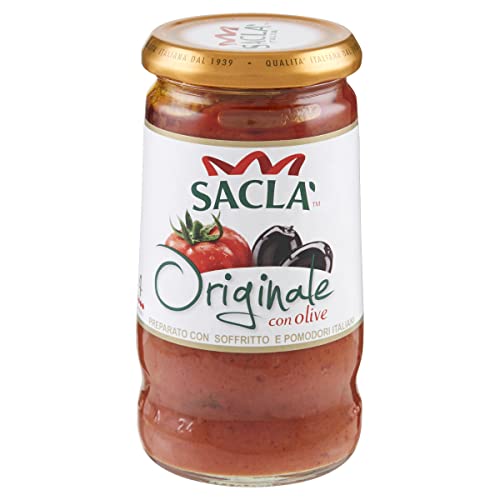 Saclà, Originale, Sugo di Pomodorini e Olive Nere, Condimento per ...