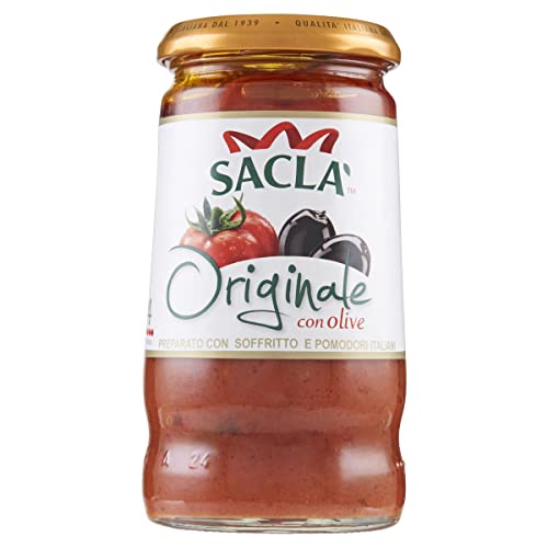 Saclà, Originale, Sugo di Pomodorini e Olive Nere, Condimento per ...