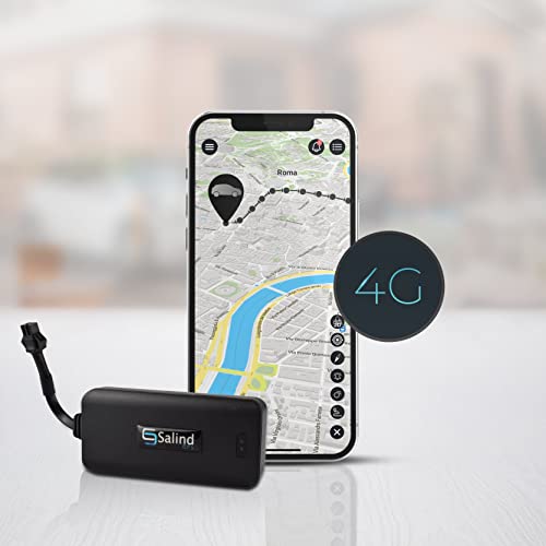 Salind GPS 01 4G- Localizzatore GPS per auto, moto e veicoli con scheda SIM, app per Android e iPhone, localizzazione live in tempo reale, gps tracker mini -Rete 4G