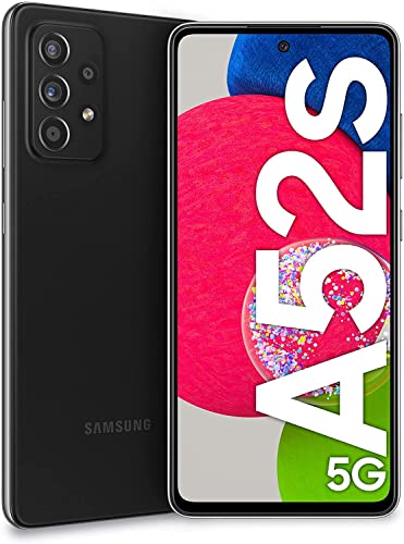 Samsung Galaxy A52s 5G Smartphone, Display Infinity-O FHD+ da 6,5 pollici, 6GB RAM e 128GB di memoria interna espandibile, Batteria 4.500 mAh e Ricarica Ultra-Rapida Black [Versione Italiana]