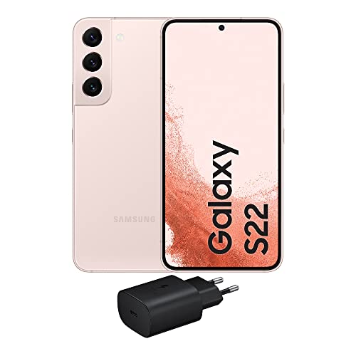 Samsung Galaxy S22 5G, Caricatore incluso, Cellulare Smartphone Android senza SIM 128GB Display 6.1’’¹ Dynamic AMOLED 2X, 4 Fotocamere, Pink Gold 2022 [Versione Italiana]