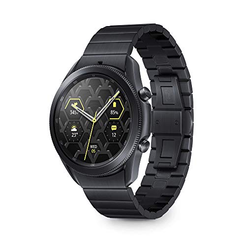 Samsung Galaxy Watch3 Smartwatch Bluetooth, cassa 45mm e cinturino in titanio, Mystic Black [Versione Italiana] (Ricondizionato)