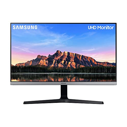 Samsung Monitor UHD U28R552UQR, 28 pollici, pannello IPS, risoluzione 4K UHD, AMD FreeSync, tempo di risposta 4 ms, frequenza di aggiornamento 60 Hz, blu scuro grigio