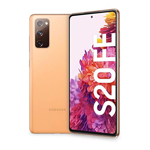 Samsung Smartphone Galaxy S20 FE, Display 6.5  Super AMOLED, 3 fotocamere posteriori, 128 GB Espandibili, RAM 6GB, Batteria 4.500mAh, Hybrid SIM, (2020), Arancione (Cloud Orange)