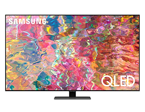 Samsung TV QLED QE65Q80BATXZT, Smart TV 65  Serie Q80B, QLED 4K UHD, Alexa e Google Assistant integrati, Carbon Silver, 2022, DVB-T2