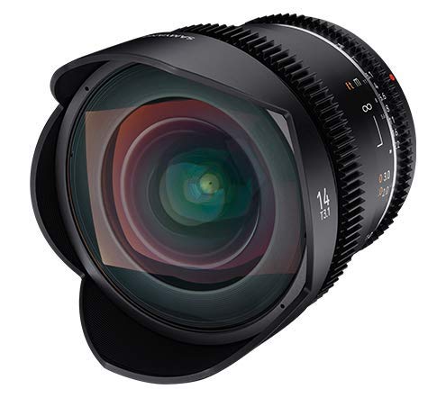 Samyang Mf 14Mm T3.1 Vdslr Mk2 Canon Ef - Fast T3.1 Ultra Grandangolare Cine E Obiettivo Video Per Montaggio Canon Ef, Lunghezza Focale Fissa 14 Mm, Follow Focus Full Frame E Risoluzione Aps-C 8K